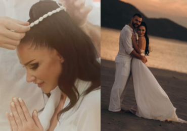 Exkluzivní snímky ze svatby Andrey Pomeje: Požehnání od mnichů, vytetované prstýnky a debata o příjmení